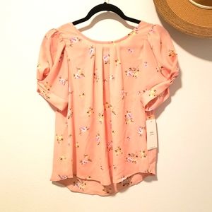 Super Cute Blouse Peach/Pink Size Small